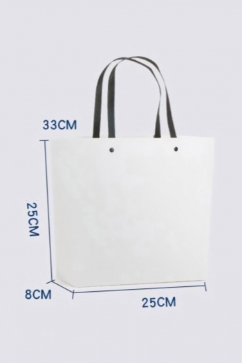 fifty pcs new simple white kraft paper boat shape gift bag(size:25cm×33cm×10cm)