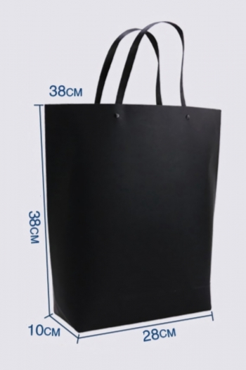 fifty pcs new simple thickened material black kraft paper boat shape gift bag(size:38cm×10cm×38cm)