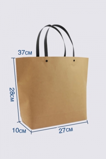 fifty pcs new simple thickened material kraft paper boat shape gift bag(size:37cm×10cm×28cm)