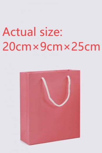 fifty pcs new vertical version pink cardstock gift handbag(size:20cm×9cm×25cm)