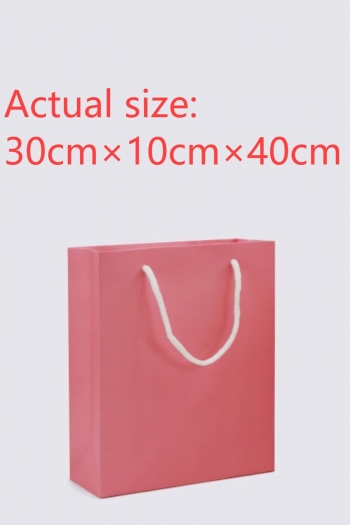 fifty pcs new vertical version pink cardstock gift handbag(size:30cm×10cm×40cm)