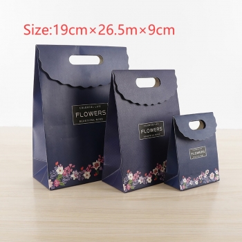 fifty pcs new art post paperboard candy packaging velcro sealing carrying gift bag (size:19cm×26.5m×9cm)