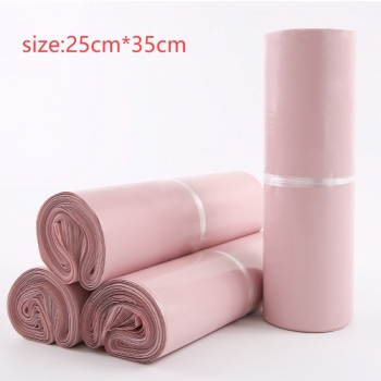 a hundred pcs pink solid color express film bag(size:25cm*35cm)