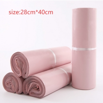 a hundred pcs pink solid color express film bag(size:28cm*40cm)