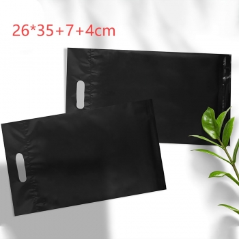 one hundred pcs new logistics packaging waterproof plastic portable courier bag (size:26*35+7+4cm)