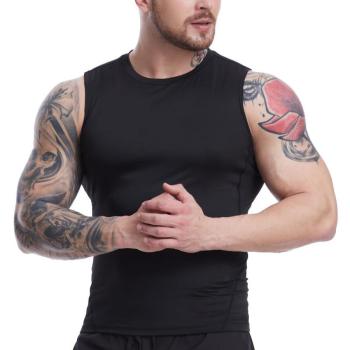sports plus size slight stretch tight quick dry sleeveless man’s vest