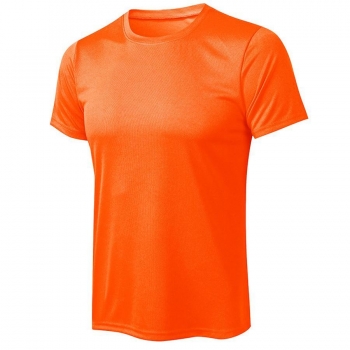 sports plus size slight stretch quick dry breathable men's solid t-shirt
