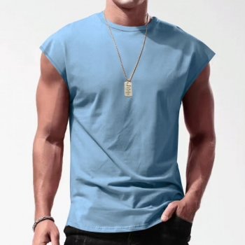 casual men plus size slight stretch 6 colors loose all-match t-shirt