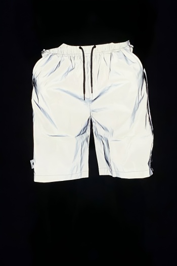 men plus size non-stretch reflective zip-up side all-match cargo shorts