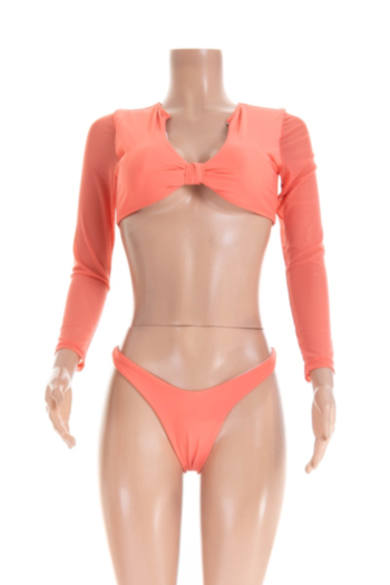 High Quality Mesh Long-Sleeves Sexy Swimsuit