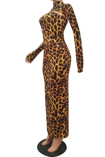 Autumn Winter new plus size leopard print stretch tube top stylish dress with short tops