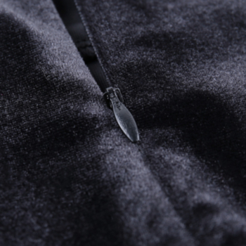 Solid color micro-elastic tassel sling low-cut back zip-up high slit elegant stylish dress