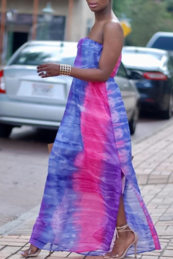 Fashion Sexy Pearl Chiffon Off-Shoulder Multicolor Plus-Size Maxi Dress