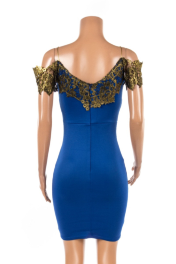 Plus size deep v Lace slim mini dress