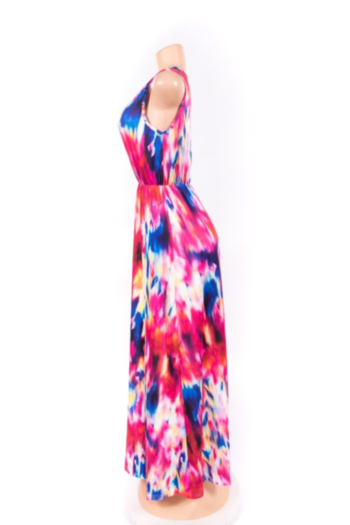 Digital Print Tie-Dye Dress