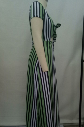 Chest Strap Stripe Summer Dress
