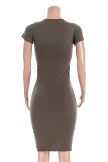 9 Color Pure Color Tight Casual Sexy Dress