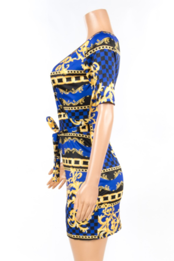 Digital Printed Dress With Belt