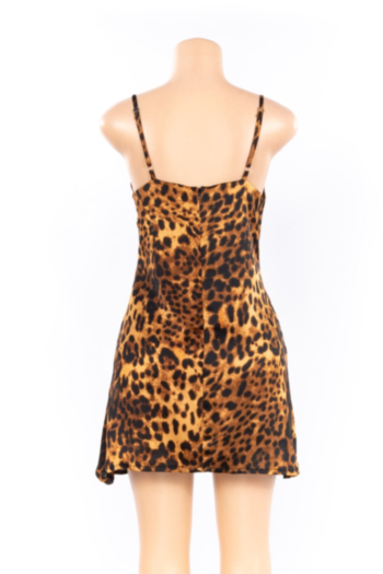 Sling Leopard Print Sexy Without Belt Dress