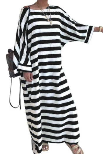 Casual striped print loose dress