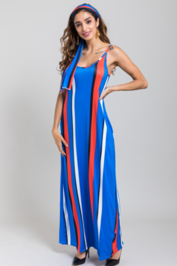 New stylish sling streak loose stretch dress(with head scarf )(new added color)