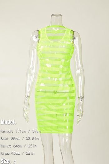 New stylish sexy mesh see through slim stretch dress