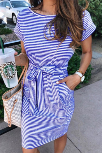 new three colors stylish stripe laced slim stretch pocket dress (new add colors)