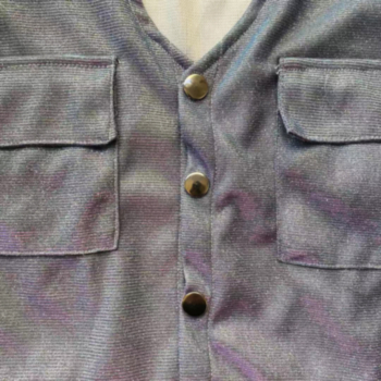 New stylish slim micro-elastic single breasted pocket playsuit
