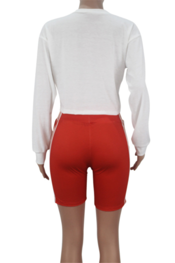 New plus size letters print stretch stylish sports two-piece set