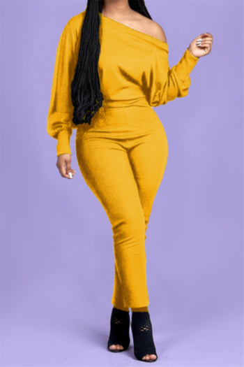 new plus size simple s-2xl size solid color boat neck fashion stretch loose jumpsuit (new add colors)