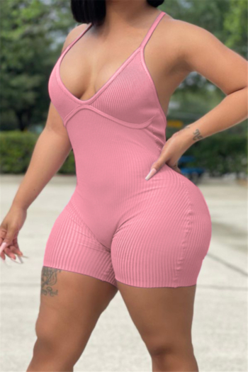 Wholesale in Stock Small Order Fashion Backless Sexy Jumpsuit and Rompers  Women Solid Color Female Body Suit Shorts - China Body Suits Women Casual  and Onesie Romper Women price