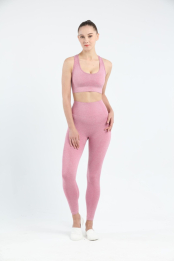 five colors stretch bra with fit leggings sports  yoga two-piece set