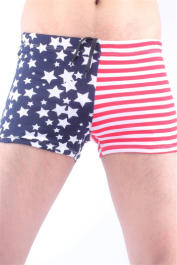 american flag printing men new flat angle stylish beach simple swimming trunks