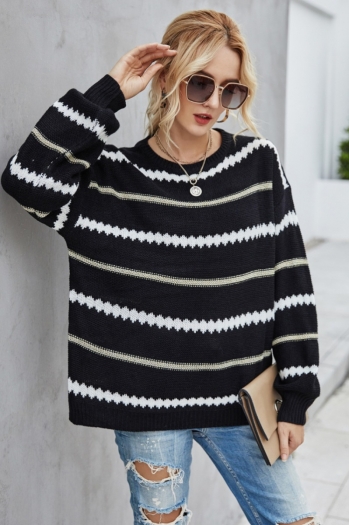 autumn winter 4 colors stripes knitted stylish loose sweaters