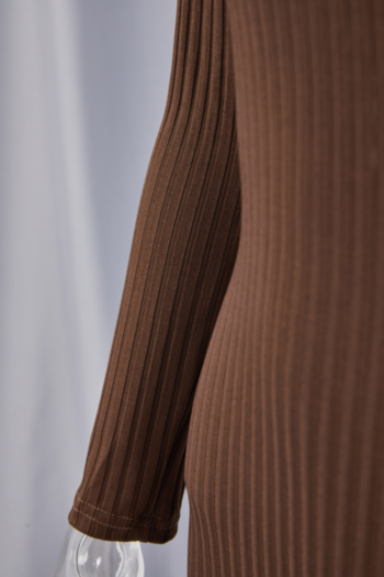 Autumn open back XS-XL solid color stretch slim maxi dress