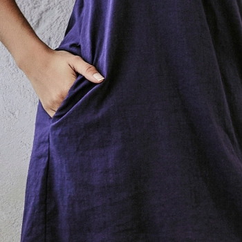 Summer new solid color sloping shoulder bandage pocket simple inelastic sexy mini dress