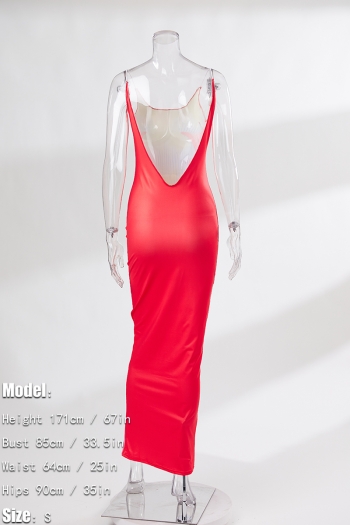 Summer new two colors fixed printing stretch backless sling sexy bodycon maxi dress