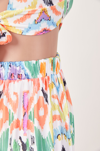 Sexy plus-size slight stretch batch printing bandage backless maxi dress