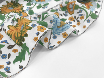 New stylish sling loose inelastic ruffle splice floral batch printing v neck chiffon dress