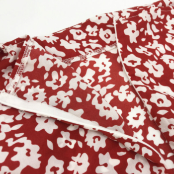 New stylish chiffon inelastic slim floral batch printing puff sleeve dress