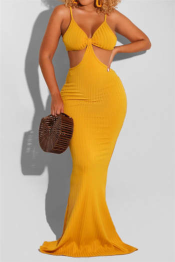 summer 7 colors plus size new stylish solid color hollow out sling sexy maxi dress (new add colors and size)