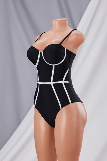 New padded underwire tube top sexy one-piece swimsuit