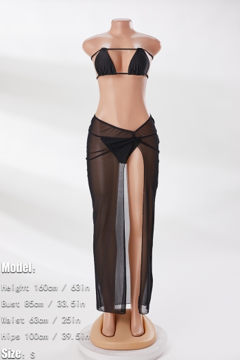 Sexy Solid Color See-Through Slit Swimwears Cover Up(3 Colors) Sexy Solid Color See-Through Slit Swimwears Cover Up(3 Colors)