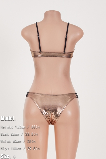 XS-L sexy padded hollow backless sling bikini sets