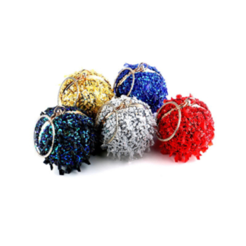 new stylish six colors chain sequin ring handle spherical evening bag
