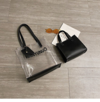 New four colors square shape fashional magnetic button non-adjustable strap letter printing handbag