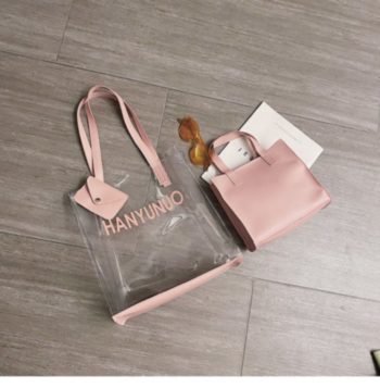New four colors square shape fashional magnetic button non-adjustable strap letter printing handbag