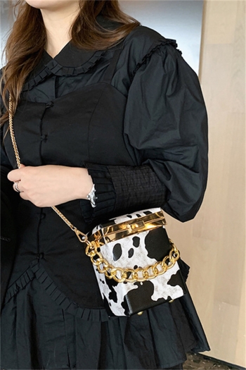 new style mini summer cow pattern lock metal chain handbag crossbody one shoulder bag