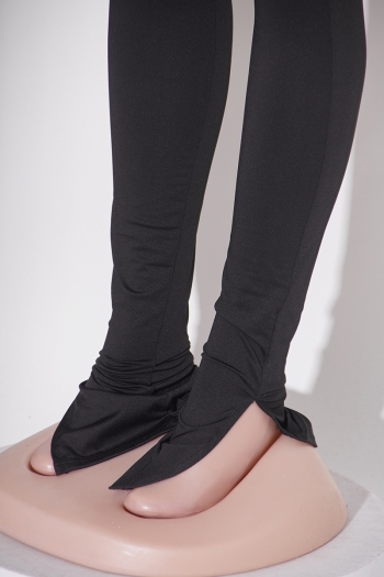 Stylish plus size 4 colors stretch tube design leg slit slim jumpsuit 