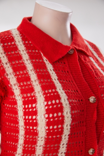 M-2XL plus size autumn new stylish four colors stripe printing lapel button long sleeve stretch casual shorts sets